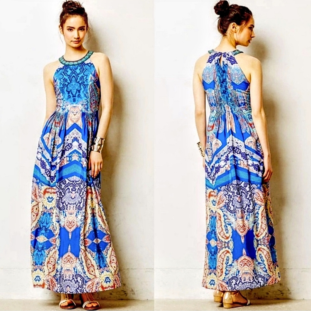 Ranna Gill x Anthropologie Maxi Dress Size 0 Petite